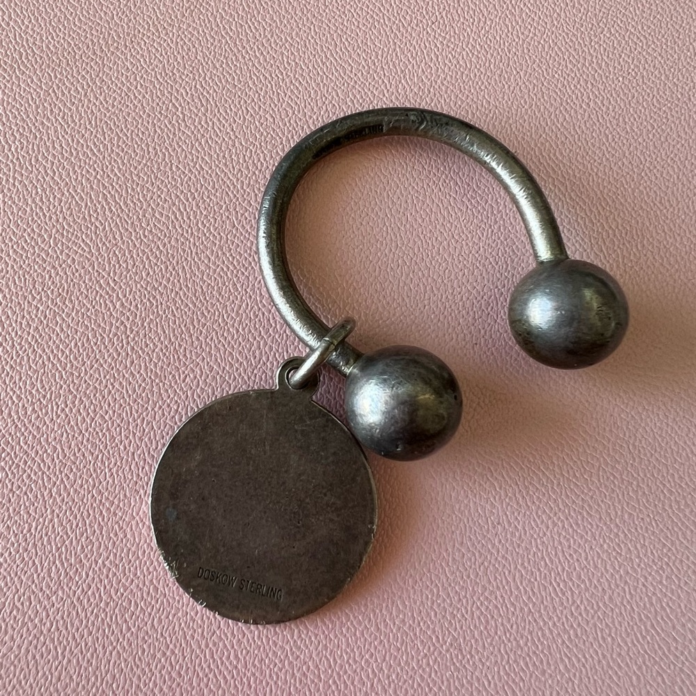 Vintage Doskow sterling silver keychain